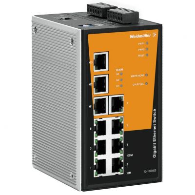 WEIDMULLER IE-SW-PL10MT-3GT-7TX Network switch (programowany), zarządzany, Fast/Gigabit Ethernet, Liczba portów: 3 * RJ45 10/100/1000BaseT(X), 7 * RJ45 10/100BaseT(X), -40 °C...75 °C 1286930000 /1szt. (1286930000)